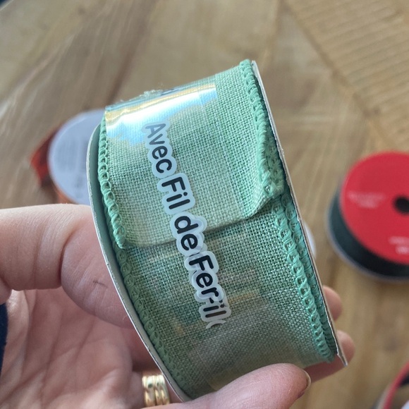 14 rolls ribbon Celebrate It Holiday Ribbon Set - Red, Green, Gold, Blue - Picture 9 of 16